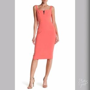 Black Halo Bronx Mesh Insert Dress